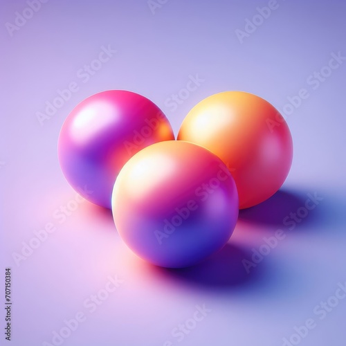 pink and blue colorful spheres 