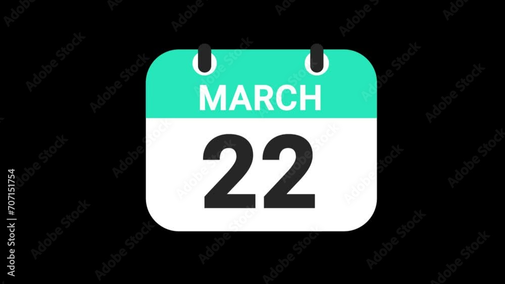Date counting calendar date of 1 to 31, animation, Transparent alpha background Date counting calendar date of 1 to 31, animation, Transparent alpha background