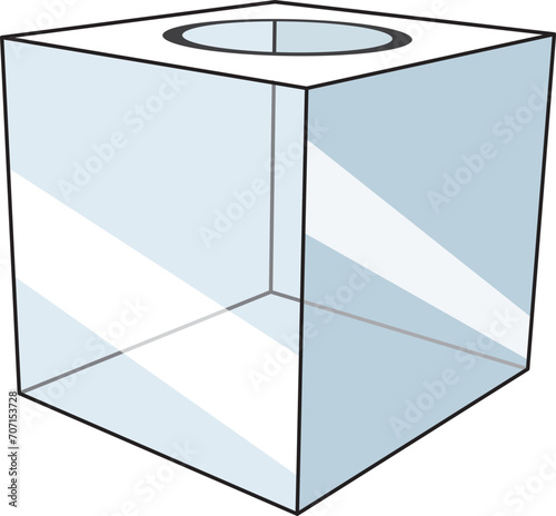 くじびき 抽選箱　透明な箱