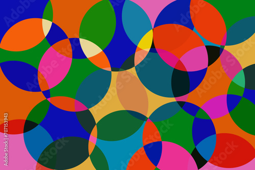 Colorful abstract backgrounds with risograph effect. Geometric circles pattern with riso print effect. Retro vector design