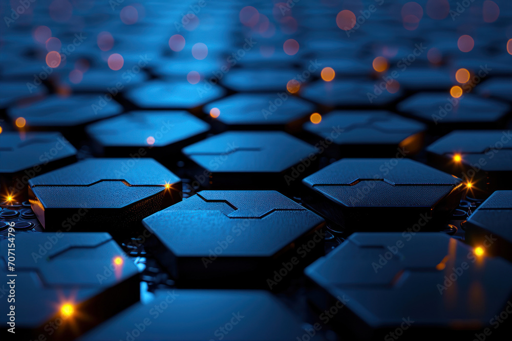 Abstract technology background with hexagons. Abstract technology background with hexagons.