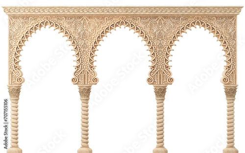 Ornamental carved arch in Indian or Arabic style