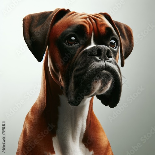 portrait of a boxer dog 