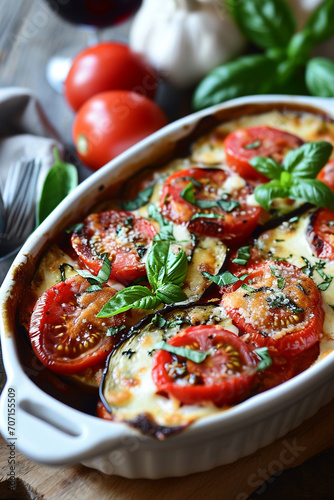 great italian food baked eggplant with pepper vegetable lasagna