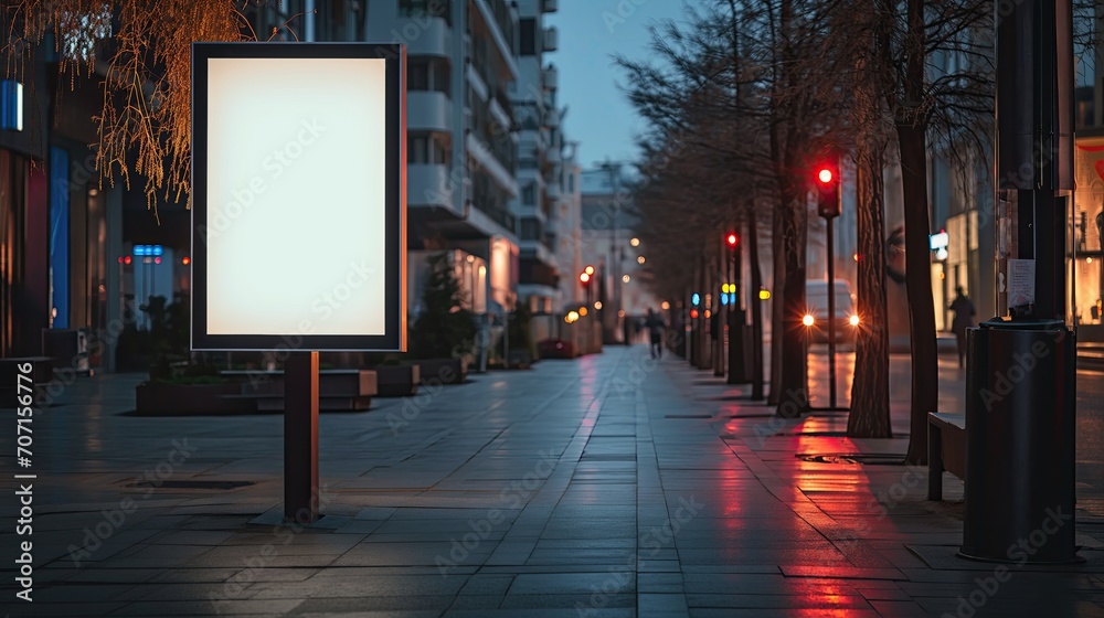 Outdoor mockup containing a billboard
