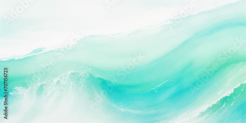 abstract soft blue and green abstract water color ocean wave texture background. Banner Graphic Resource as background for ocean wave and water wave abstract graphics © JALAL UDDIN