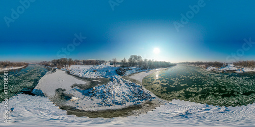 Nowy Sącz, panorama 360, zima photo