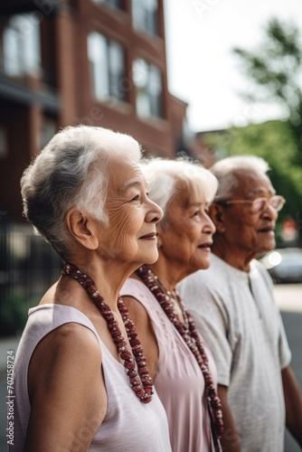 shot of a group of seniors taking in the sights while out for a dance class outside