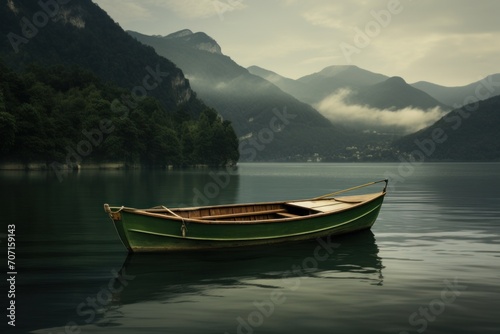 boat ride on the river in the mountain.. © olegganko