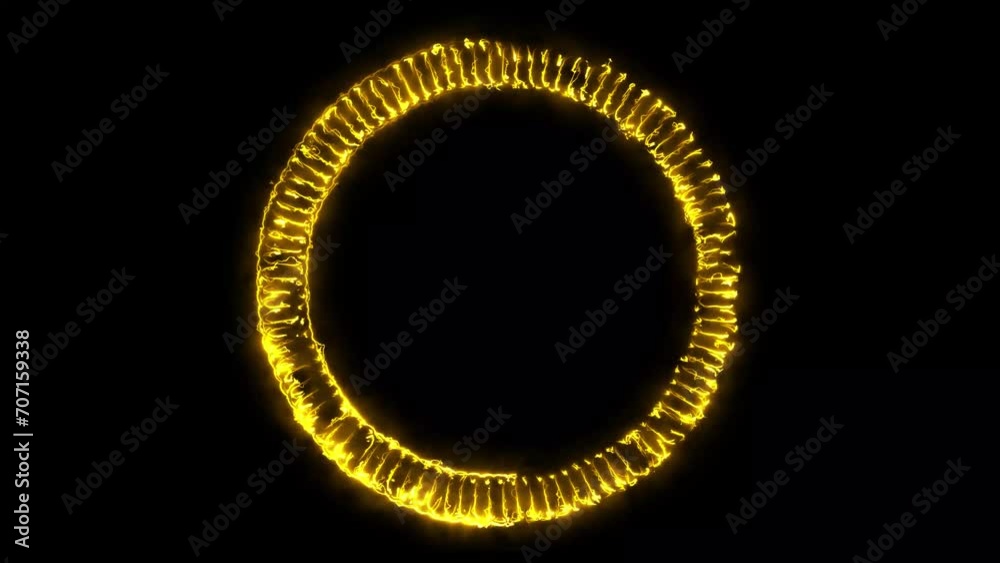 Fire Torch circle animation with black and white alpha transparent background. Ring of Fire circus element. Fire Torch circle animation with black and white alpha transparent background. Ring of Fire circus element.