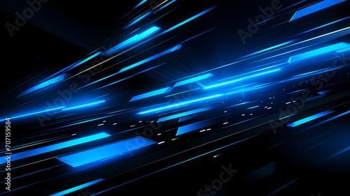 Black and blue abstract background with lines and slashes giving off a futuristic concept