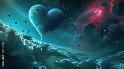 background with hearts for lovers.