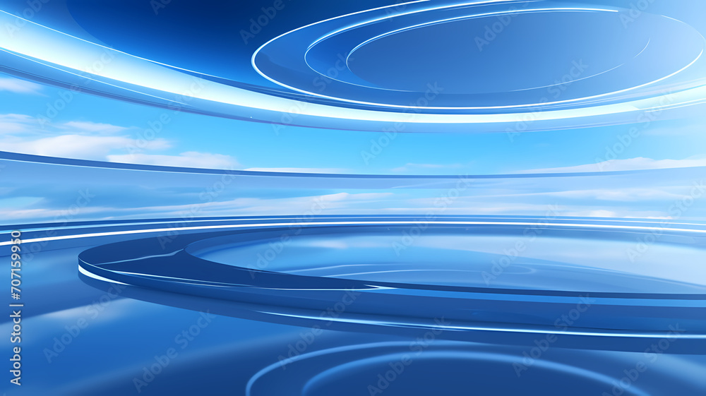 Futuristic blue background for slideshow presentations, backdrops, and wallpapers