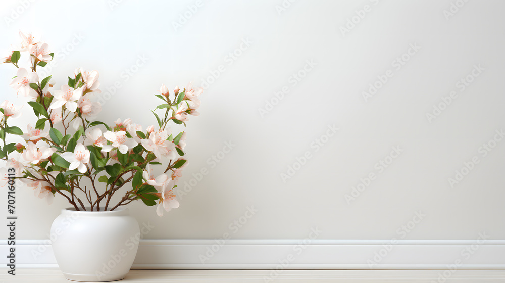 aesthetic cream color wall background with flower in vase aesthetic cream color wall background with flower in vase