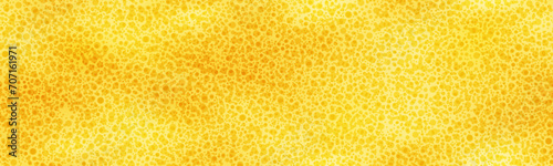 Bright yellow foam sponge seamless pattern. Vector illustration. Synthetic material with bubble texture. Vinyl acetate sheet background. Bath cleanser or shower scrubber