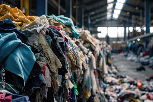 Clothing Scraps In Municipal Waste Sorting Facility