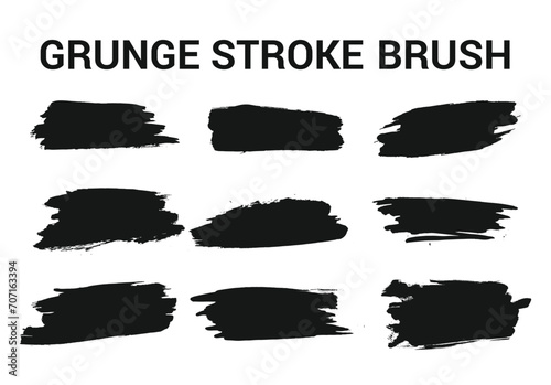 Stroke brushes set handmade - Grunge brush illustration
collection