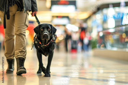 Assisting Handler: Guide Dog's Role In Navigating A Shopping Mall