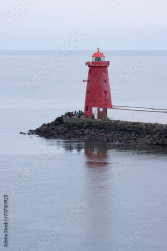Photography pool beg lighthouse in dublin bay, ireland