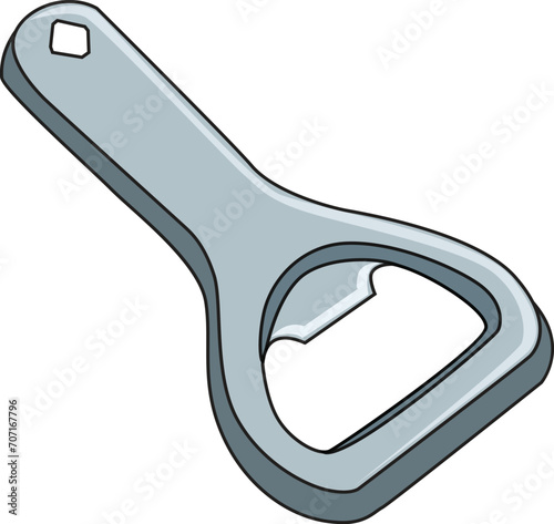 A bottle opener vector illustration