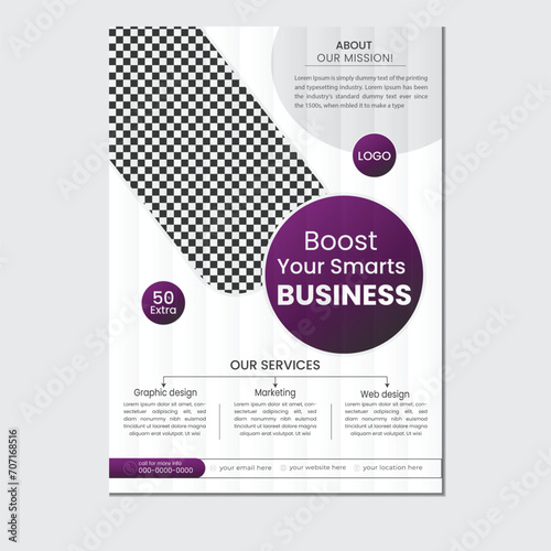 Creative business flyer design template with mockup design corporate business flyer design