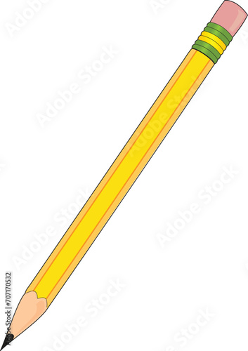 A yellow pencil vector illustration