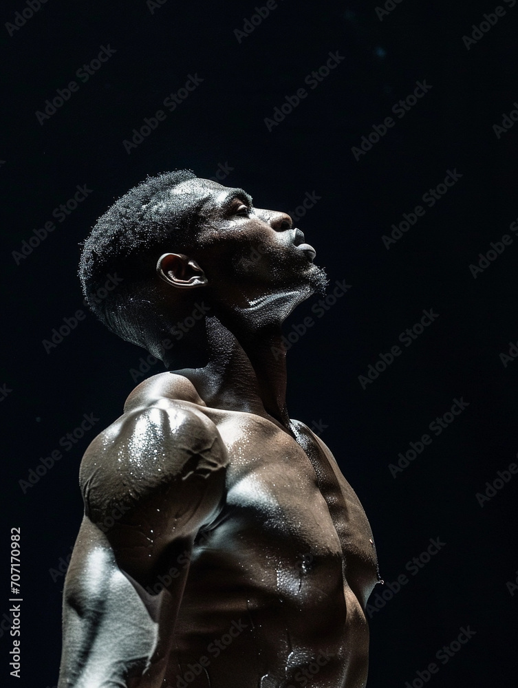 dancer, sculpted muscle definition, mid-movement dancer, sculpted muscle definition, mid-movement