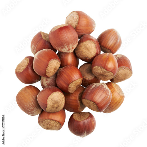 whole hazelnuts heap
