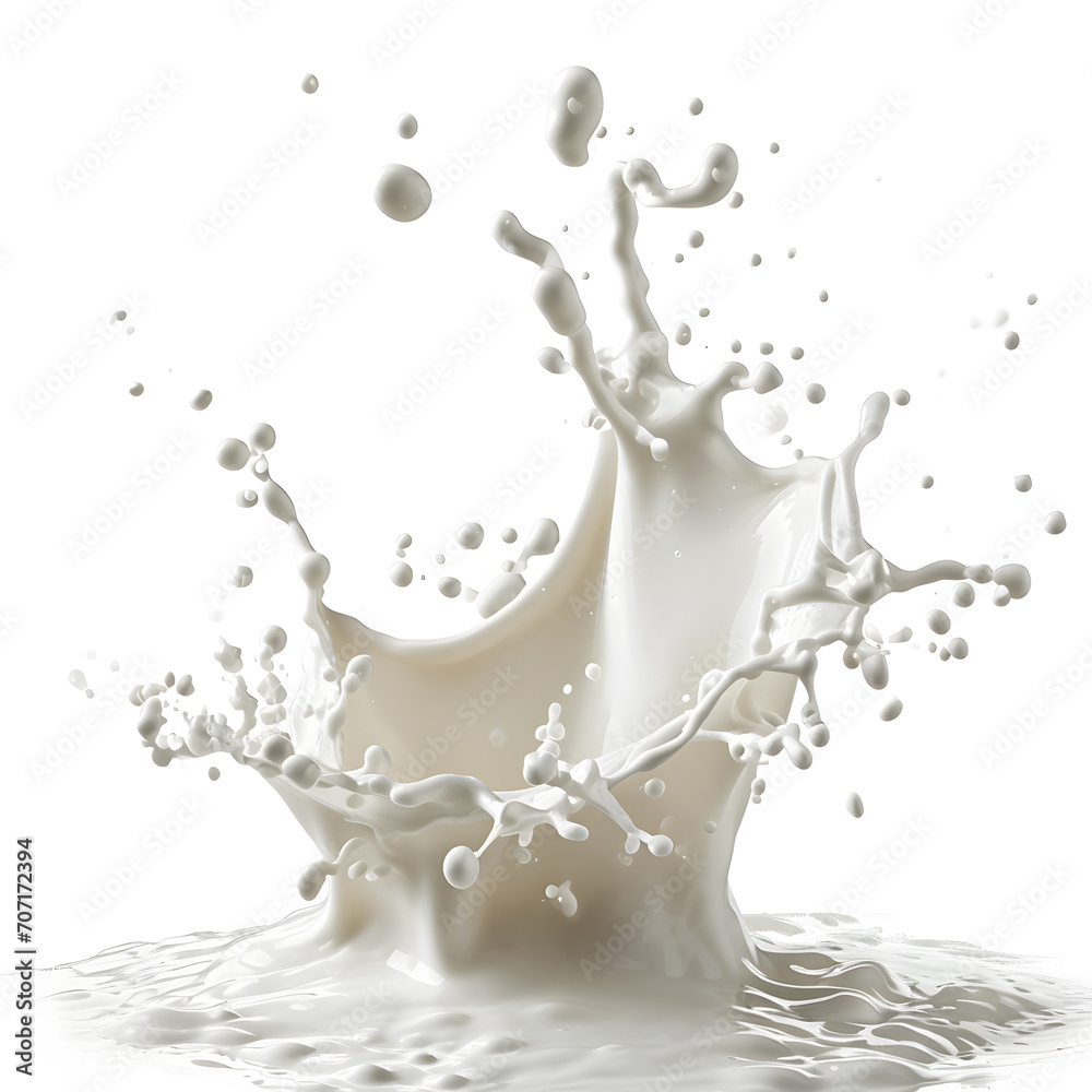 Milk splash isolated on white background