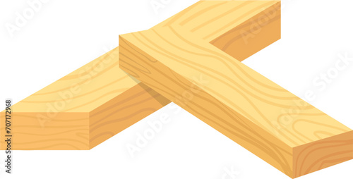 vector illustration of wooden plank.