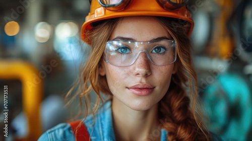 Female engineer inspecting a construction site, showcasing empowerment in engineering.