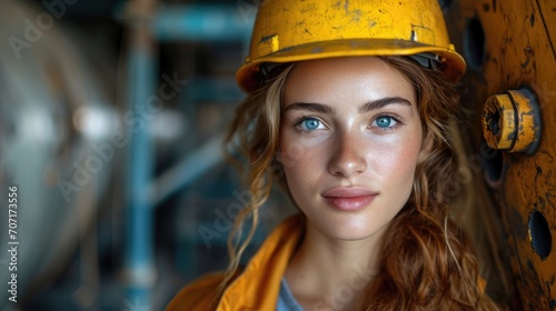 Female engineer inspecting a construction site, showcasing empowerment in engineering. © Ivy