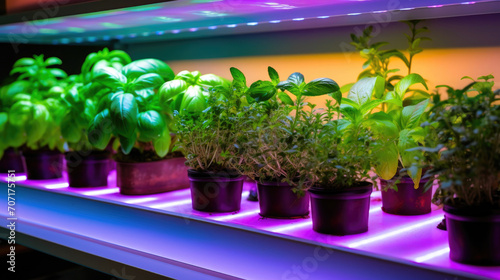 LED Herb Elegance: Greening Indoors with Finesse