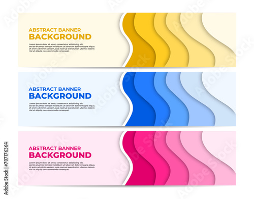 Abstract Gradient Banner Template Design Collection