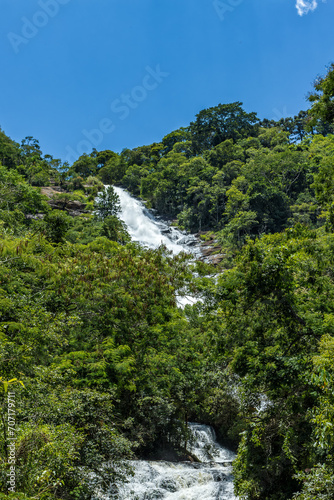 View of the Pretos waterfall, part of the Waterfall river, in the city of Joanopolis, SP, Brasil