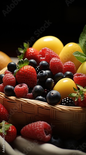 Basket of Fruit UHD Wallpaper