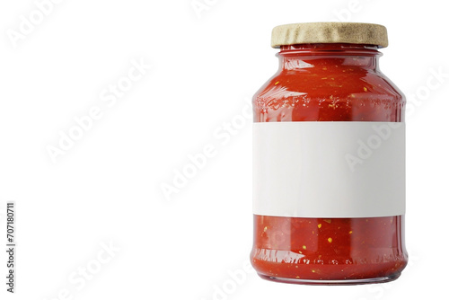 a jar of tomato sauce on a transparent background photo