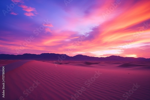 Beautiful sunset in the desert 