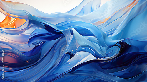 A dynamic cobalt blue abstract background with energetic patterns and vivid hues.