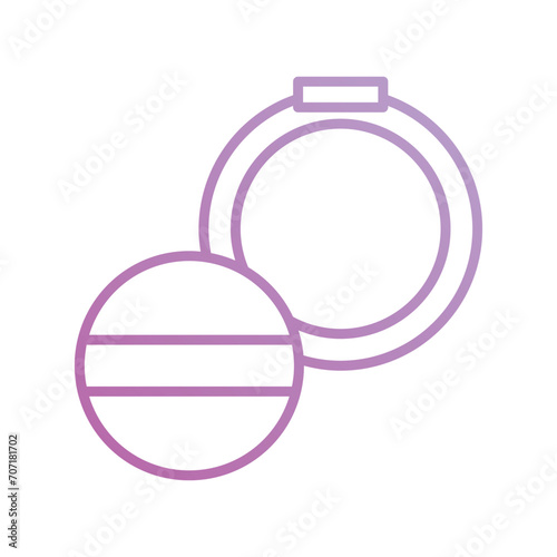 face powder icon with white background vector stock illustration