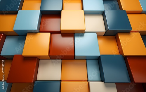 Colorful modern geometric wall pattern