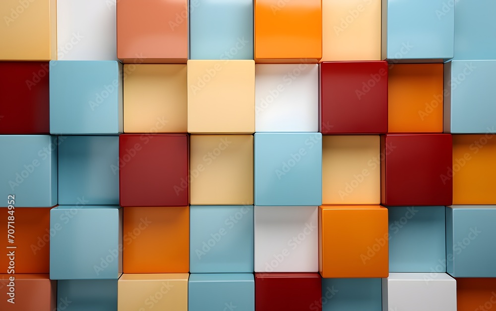 Colorful modern geometric wall pattern