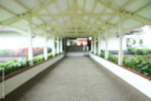 Office building business lobby with blurred background