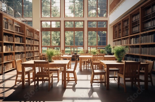 The interior of a library