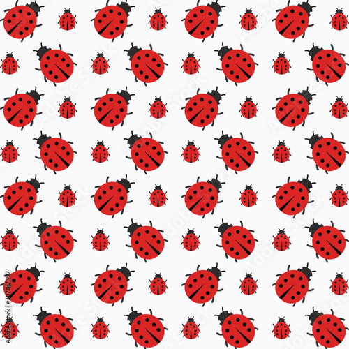 Lady bug trendy abstract pattern repeating vector illustration background