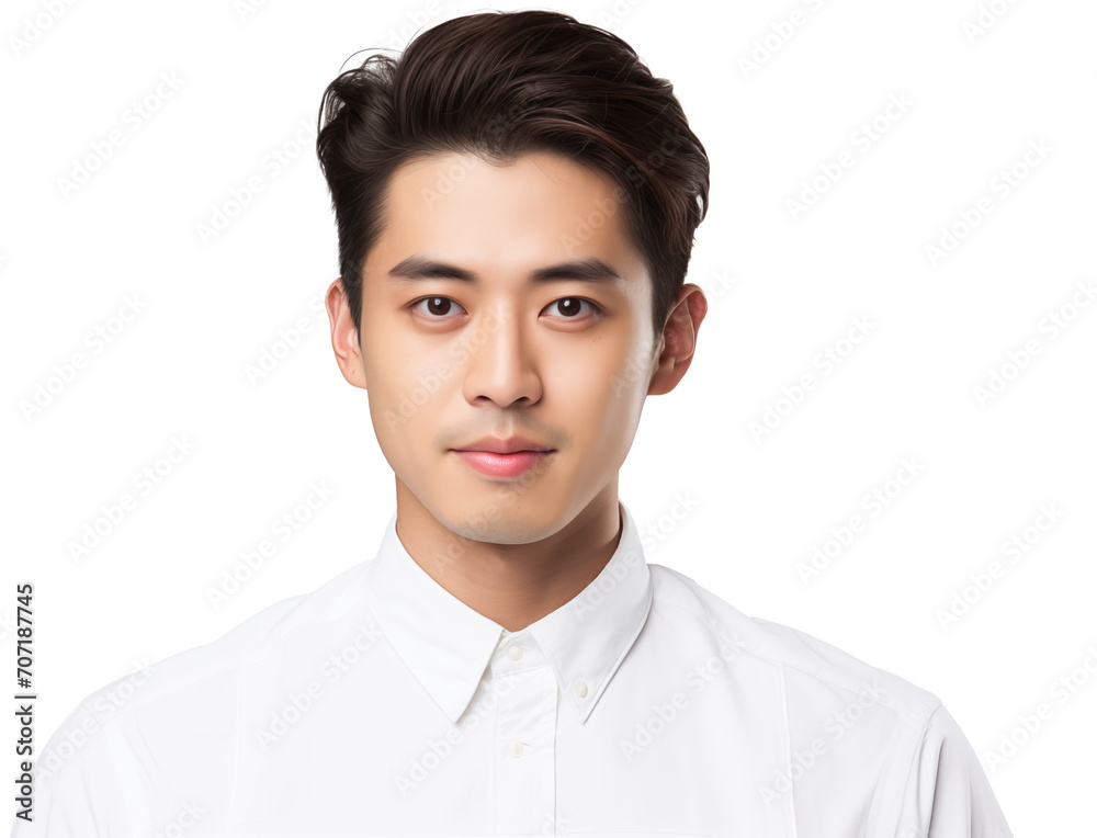 真顔で正面を向いた男性 真顔で正面を向いた男性