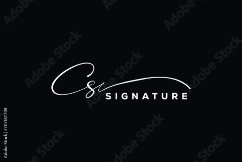 CS initials Handwriting signature logo. CS Hand drawn Calligraphy lettering Vector. CS letter real estate, beauty, photography letter logo design.