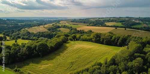 panoramic aerial shots of the french countryside.