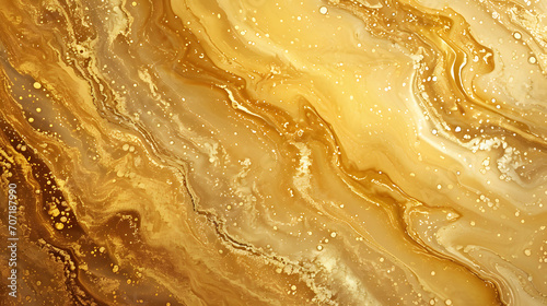 Gold fluid art marbling paint textured background photo