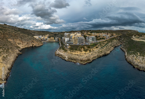 view of Xlendi village and bay on Gozo Island in Malta